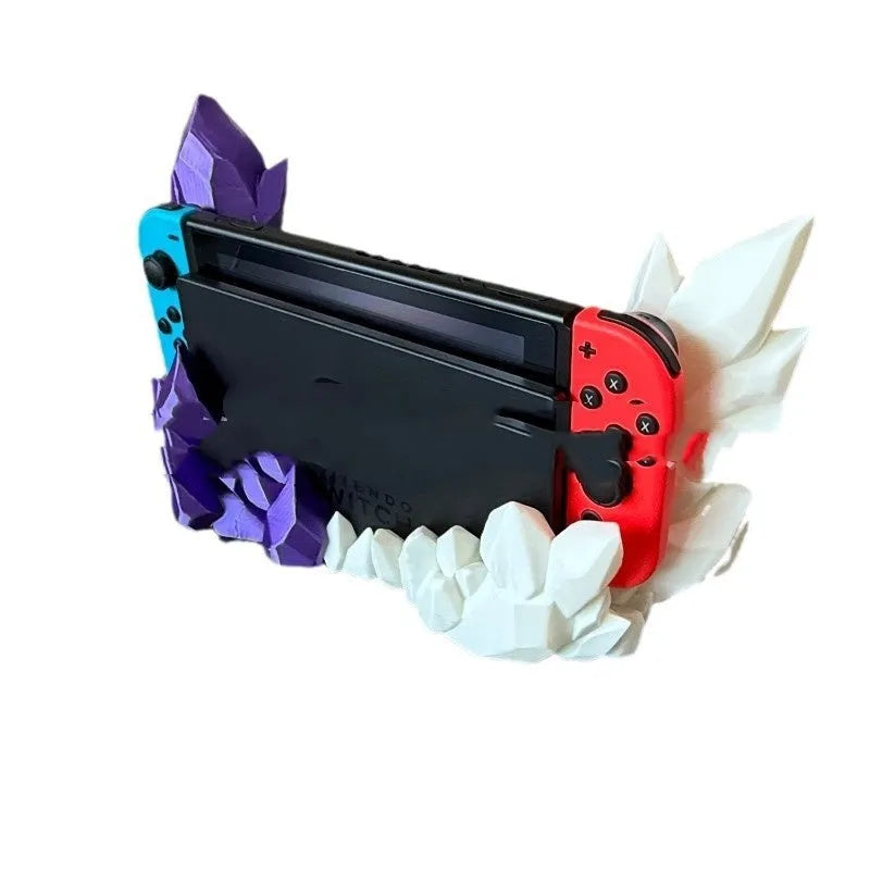 3D printed PLA U-shaped bracket decoration in purple, red and blue, and white colour options