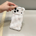 New Wave soft shell TPU phone case with white splash ink pattern and black edges for iPhone