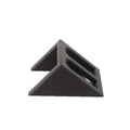 Black punk-style plastic pistol stand for gun display