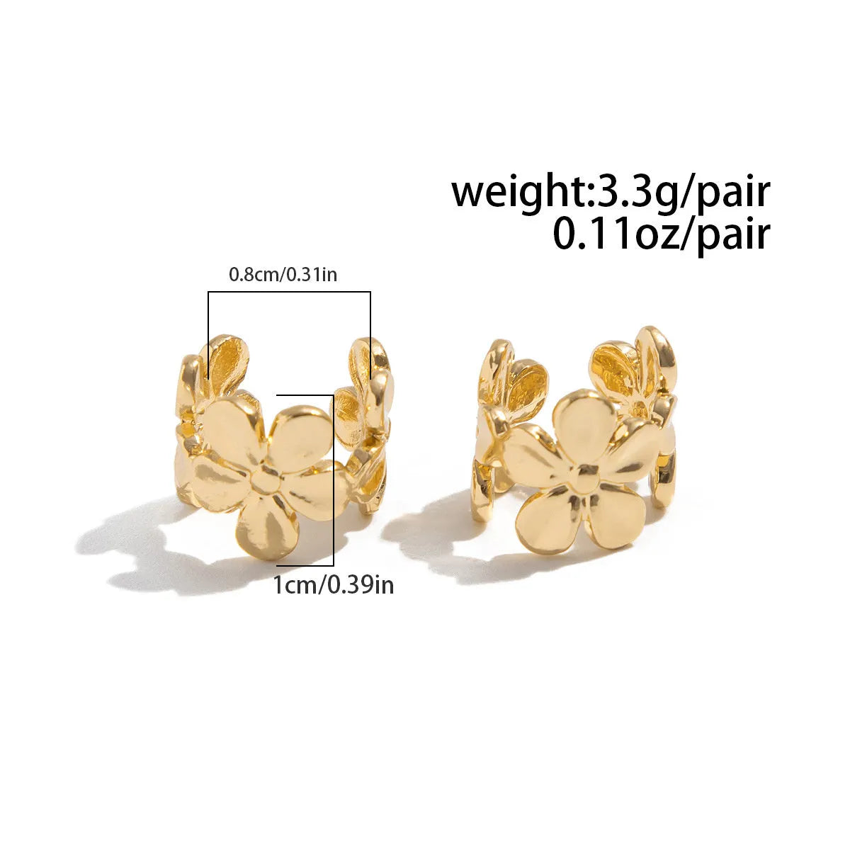 Gold women's drop earrings with a starfish and conch design on alloy hooks.