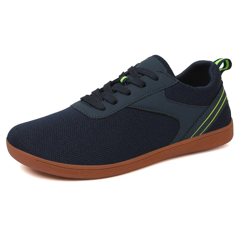 Sports casual board shoes with non-slip rubber sole, breathable mesh lining, low-top lace-up, available in multiple colours
