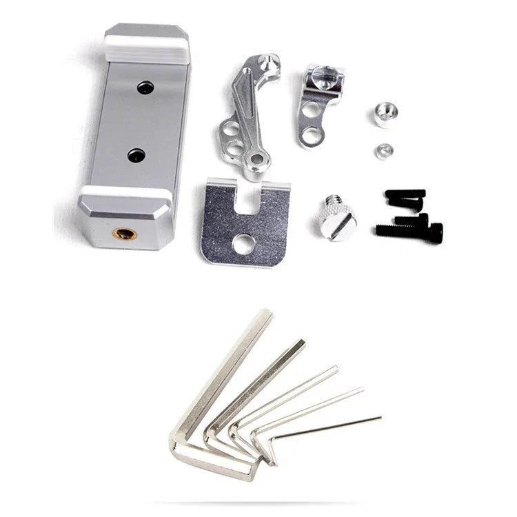 Silver metal universal mobile phone holder for cars with tablet grip and remote control lanyard accessories
