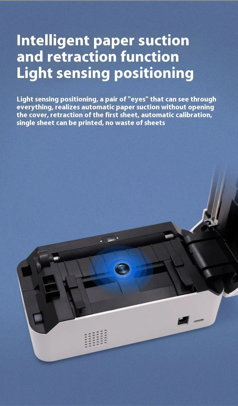 TDL401H thermal printer with Bluetooth connectivity and compact 149mm design