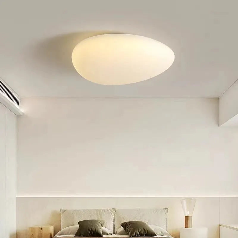 Modern minimalist LED ceiling light in white for master bedrooms, available in 23cm 33cm 43cm sizes