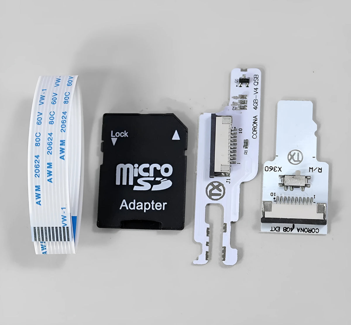 Simple creative personalised card reader with memory card inserted, non-wireless design