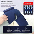 Blue single airbag self-heating knee massager with vibration and compression functions.