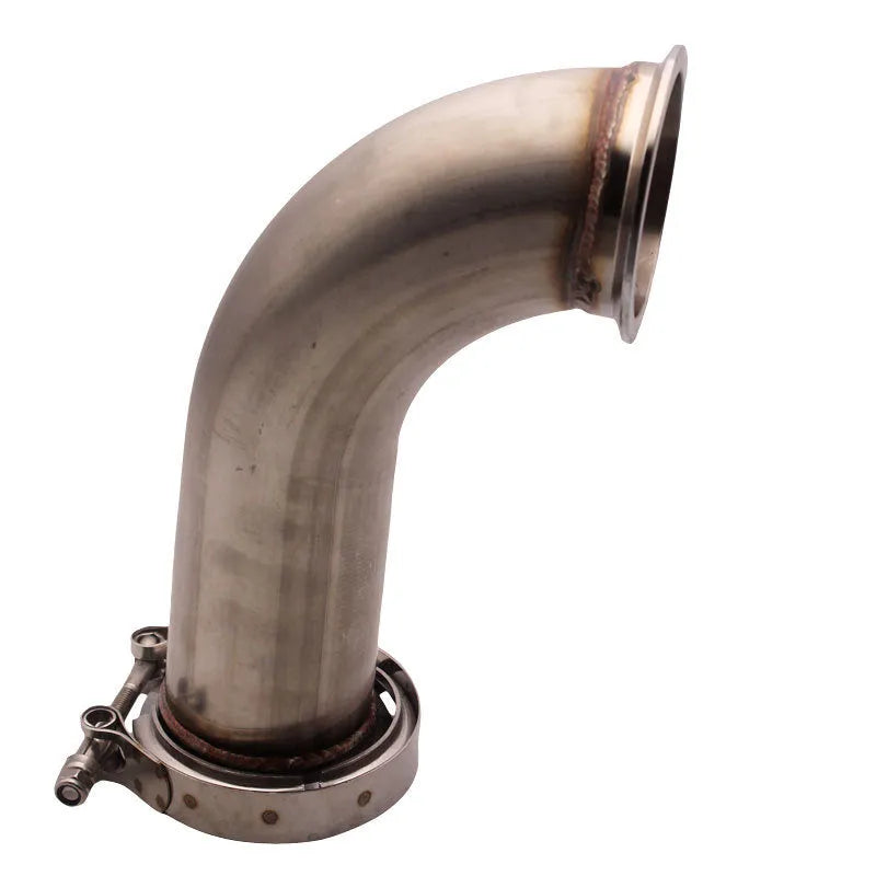 Stainless steel V-clamp short pipe foot downpipe for general models.