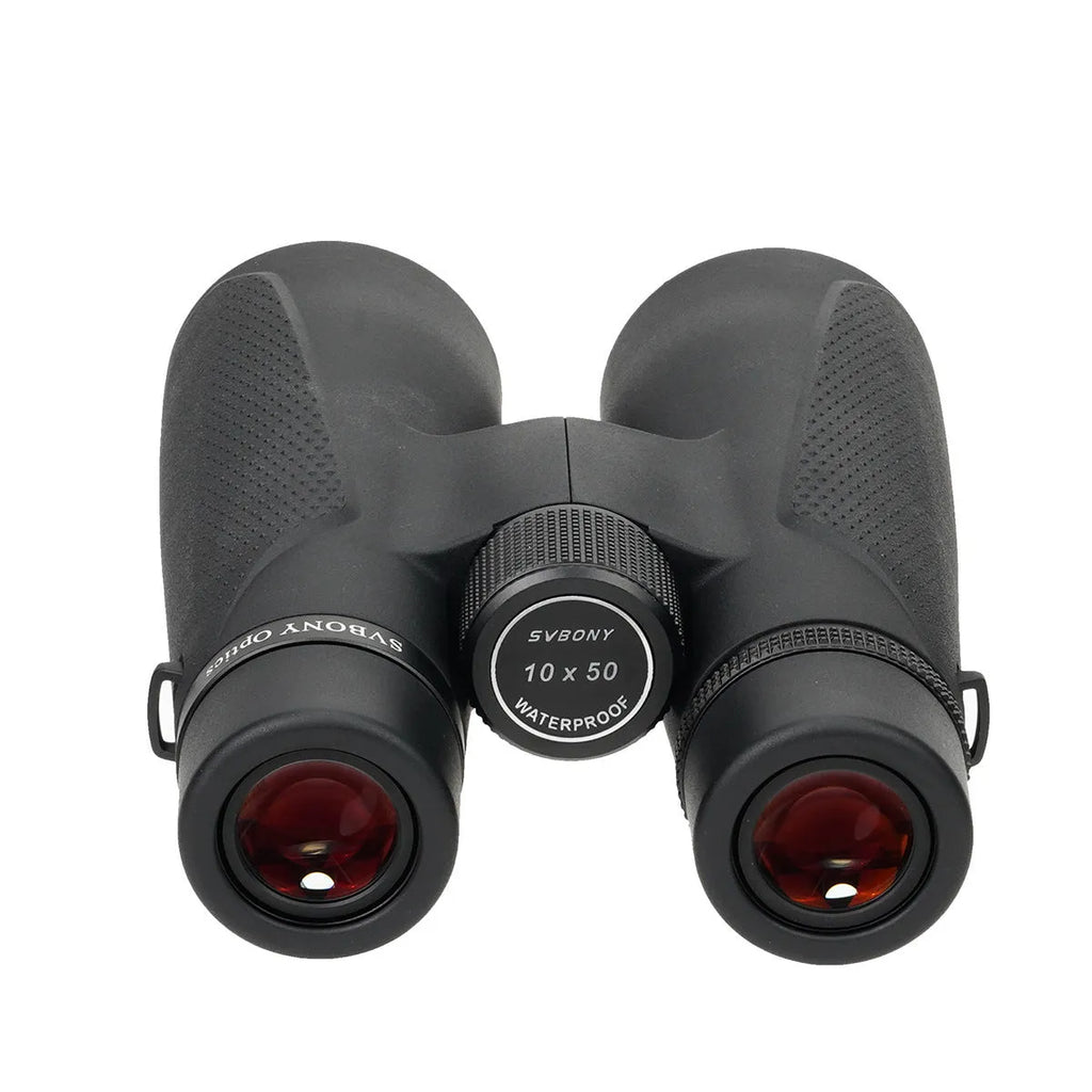 Creative simple portable plastic civilian binoculars SV202 10x50 black with ED lens and BaK-4 prism