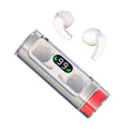 Transparent Bluetooth headset binaural sports earplugs with breathing light and digital display
