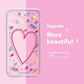 Transparent Love TPU all-inclusive phone case with love picture for iPhone 12 13 14 X Xr Xs
