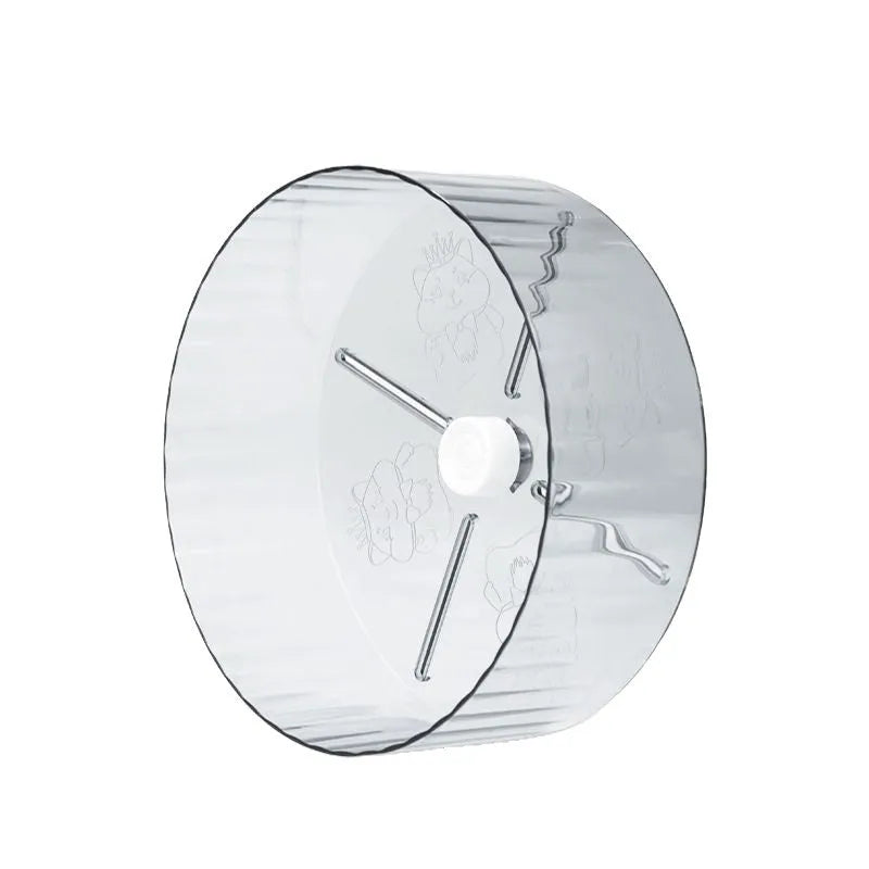 Silent hamster running wheel 24cm plastic wide surface transparent support
