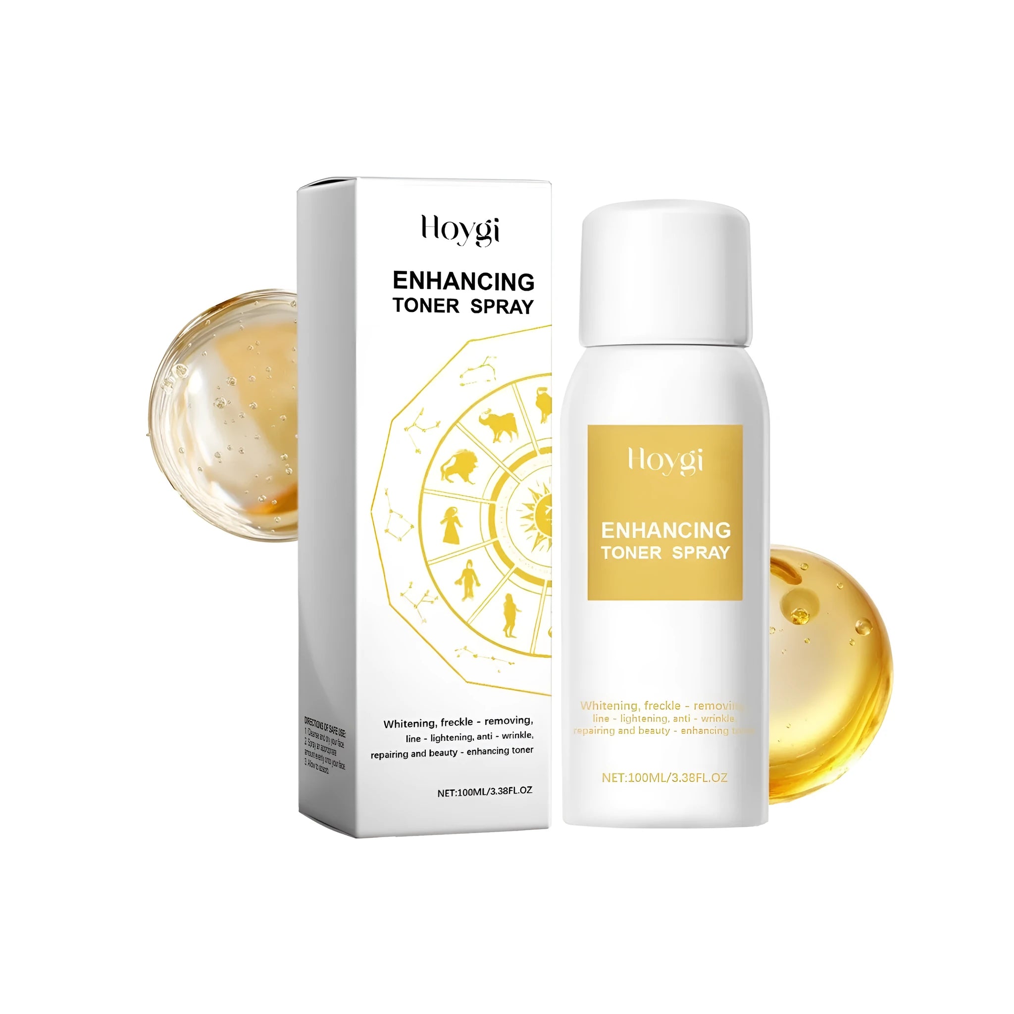 100ml skin brightening and whitening spray bottle with sodium hyaluronate and hexapeptide-9