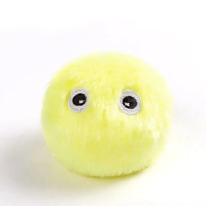 55mm diameter interactive cat toy ball with animal sounds and removable lid for catnip addition