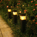 Solar lawn ground lamp with cuboid shape for garden pathway lighting