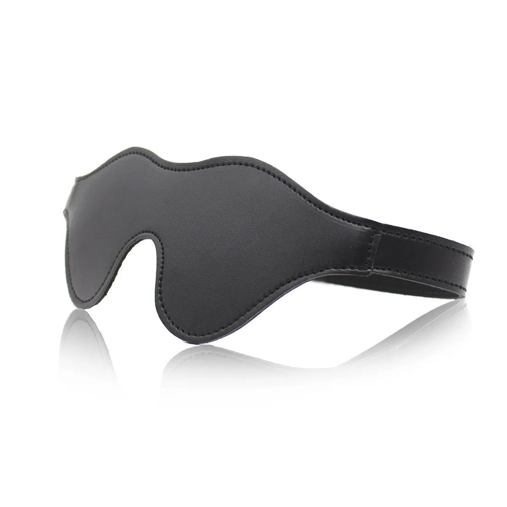 Women's leather eye mask with Velcro strap in five colour options