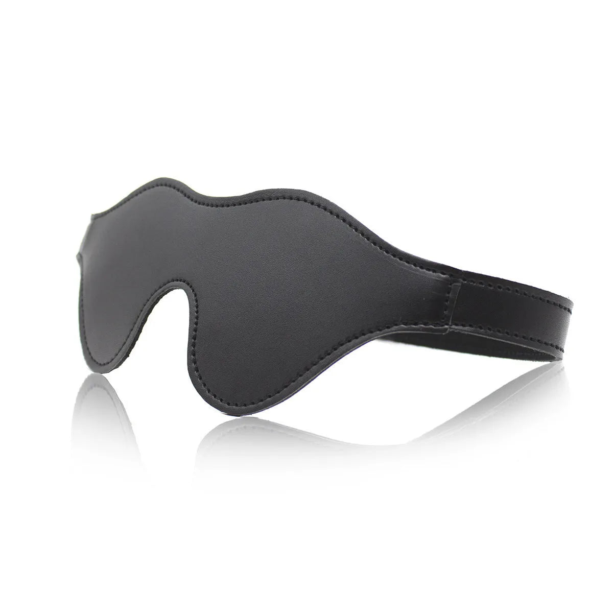 Women's leather eye mask with Velcro strap in five colour options
