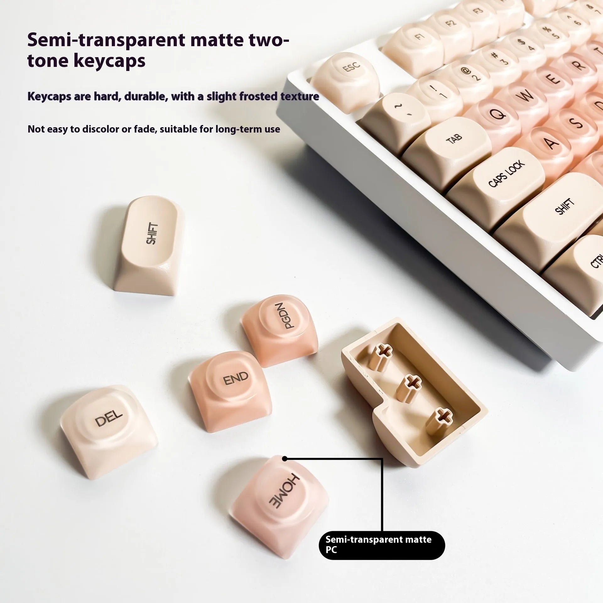HOA small full set boxed mechanical keyboard keycaps with UV printing in four colour options