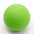 Round green TPE yoga massage ball with a 6.1cm diameter for muscle relaxation.