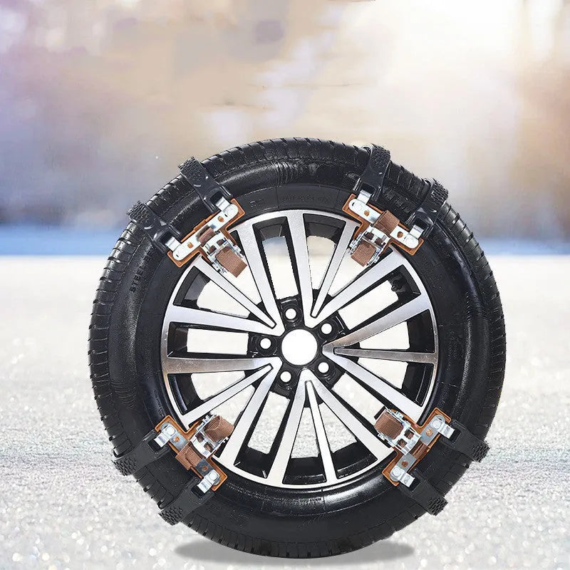 Black Pisces Snow Chain 8765 thickened anti-slip car tyre chain, TPU and manganese steel, 40.3cm by 13cm for GM vehicles