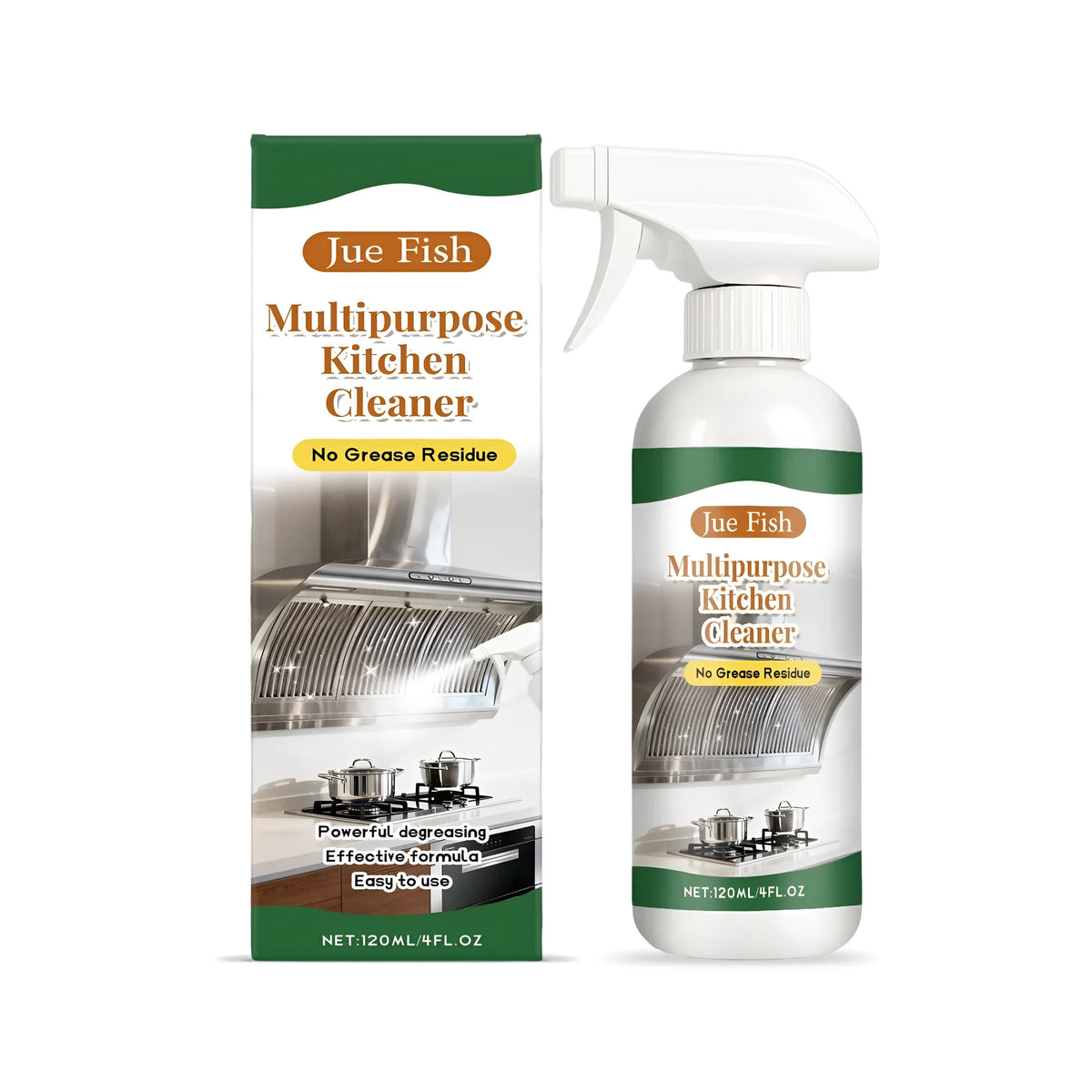 120ml kitchen oil cleaner liquid grease remover bottle for hobs cooker hoods and stovetops