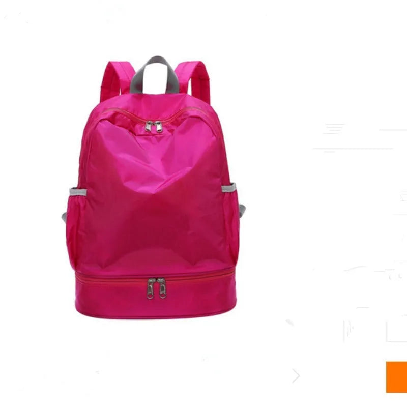 Rhombus wet and dry separation bag in solid colour with waterproof polyester and PU lining