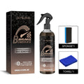Car brake disc cleaner kit showing 100ml bottle, sponge and microfibre cloth