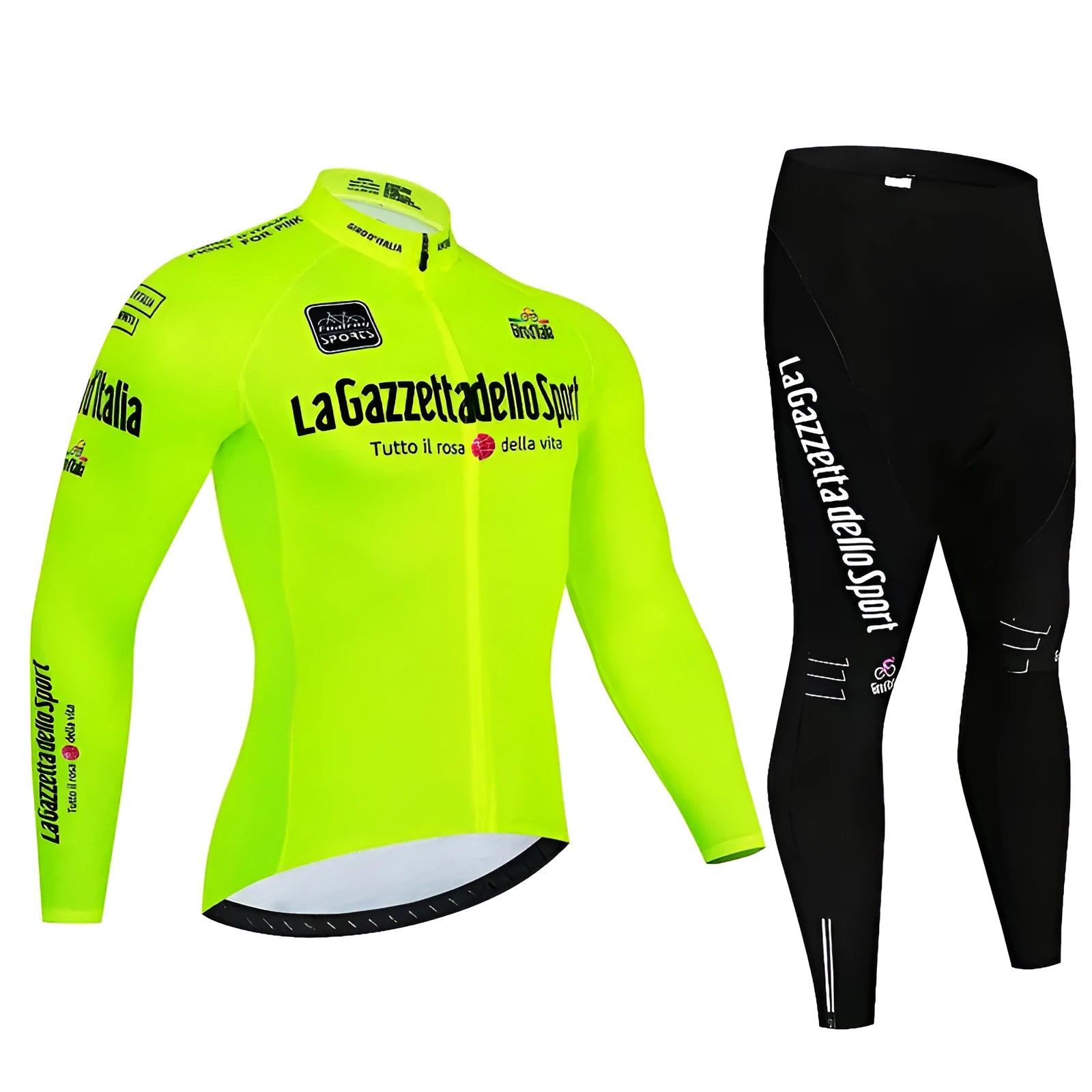 Autumn women's long sleeve mountain bike cycling suit set in polyester fiber fabric
