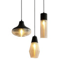 Glass creative chandelier in modern simple style with multiple light colour options for staircase cafe bar restaurant