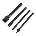Black DIY leather punch tool with diamond teeth, 3mm pitch, 166g weight, PP bag packaging