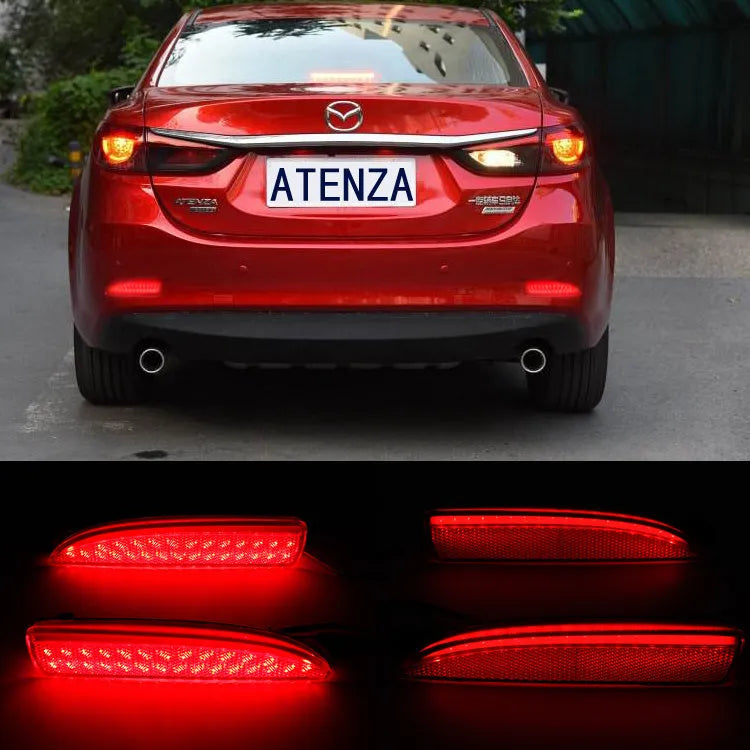LED flashing rear bumper light for Mazda with 5630 lamp bead dual mode driving and brake light 2pcs set