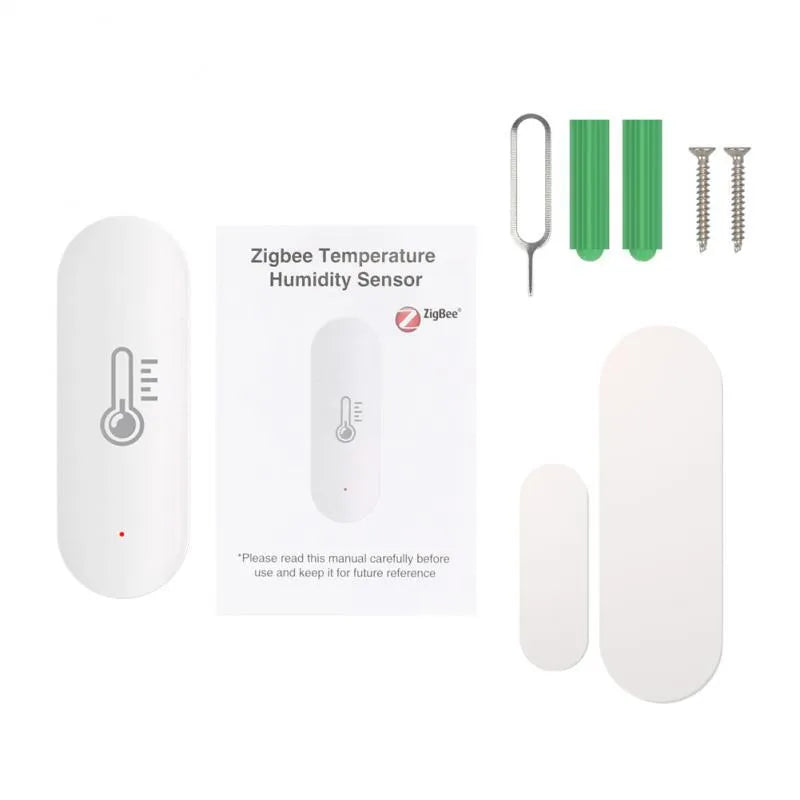 Doodle Zigbee Hygrograph WiFi smart hygrometer in white plastic housing with app and Alexa support