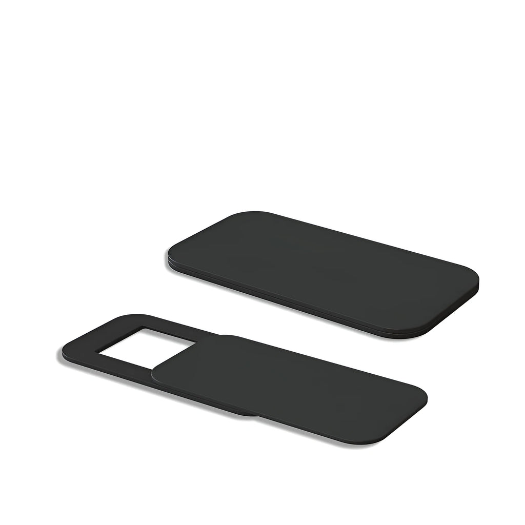 Plastic camera privacy slide cover 0.75mm thick 9.2x18mm square in black and white