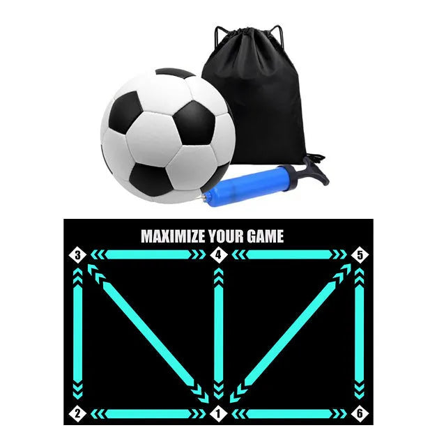 Indoor football training mat for skill lifting practice with rubber cushion surface