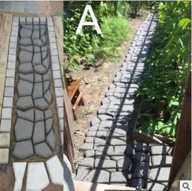 Black plastic goose floor concrete mold 42x43cm for DIY garden path stepping stones