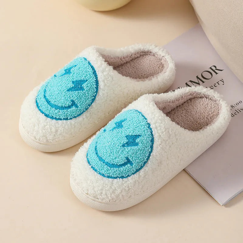 Women's plush cartoon love style slippers with a PVC sole in multiple colour options.