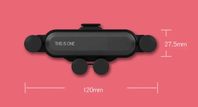 Universal car phone holder mounted on vehicle air vent with adjustable side clamps and rotation mechanism