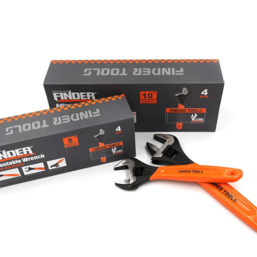 Orange manual multi-function wrench with 300mm length and 36mm jaw opening on a workbench