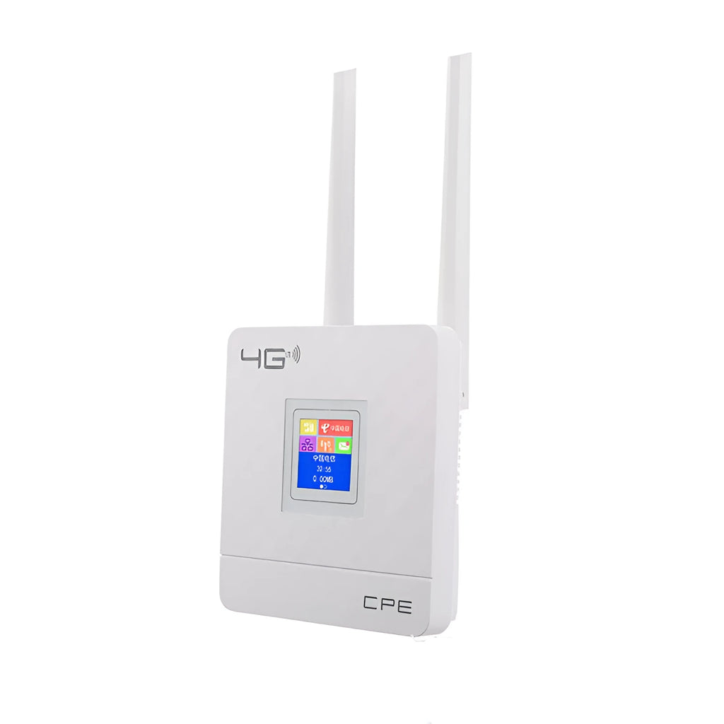 Compact 4G wireless router with EU plug, 150Mbps, VPN and firewall support for travel use