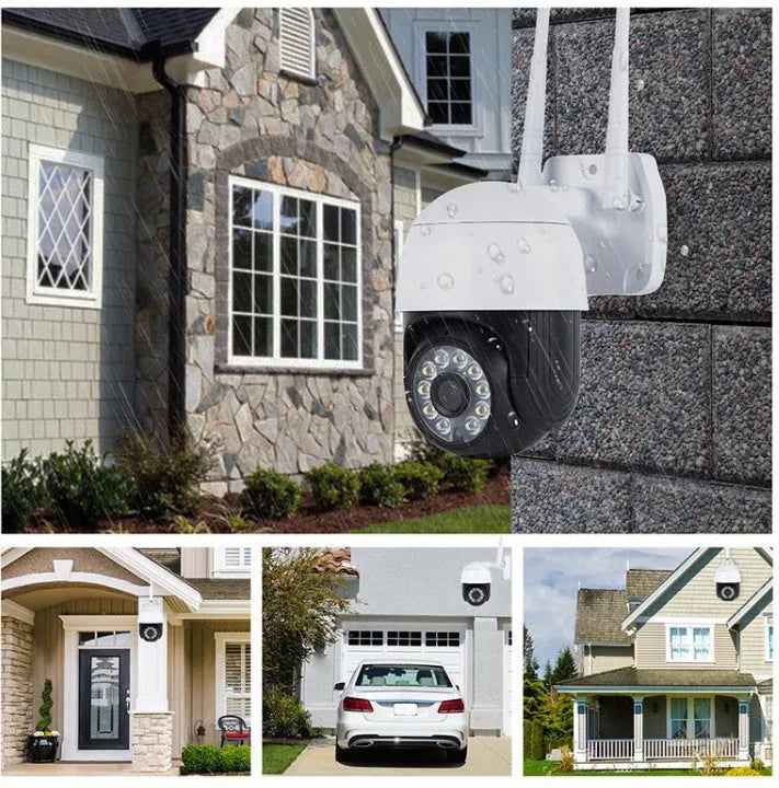 Wireless outdoor night vision network camera dome style 2MP 1080p 3.6mm lens ABS