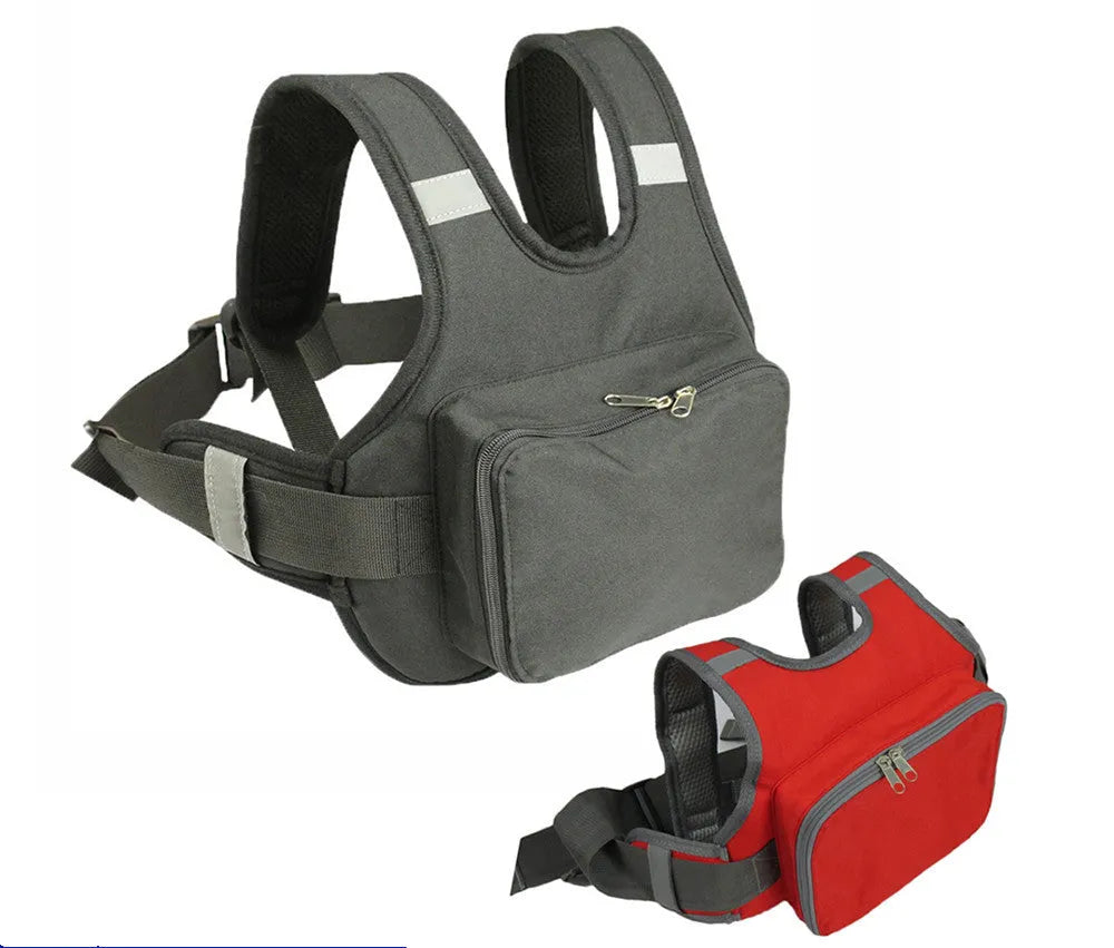 Motorcycle rear seat safety handle in black with Oxford cloth strap and adjustable buckle