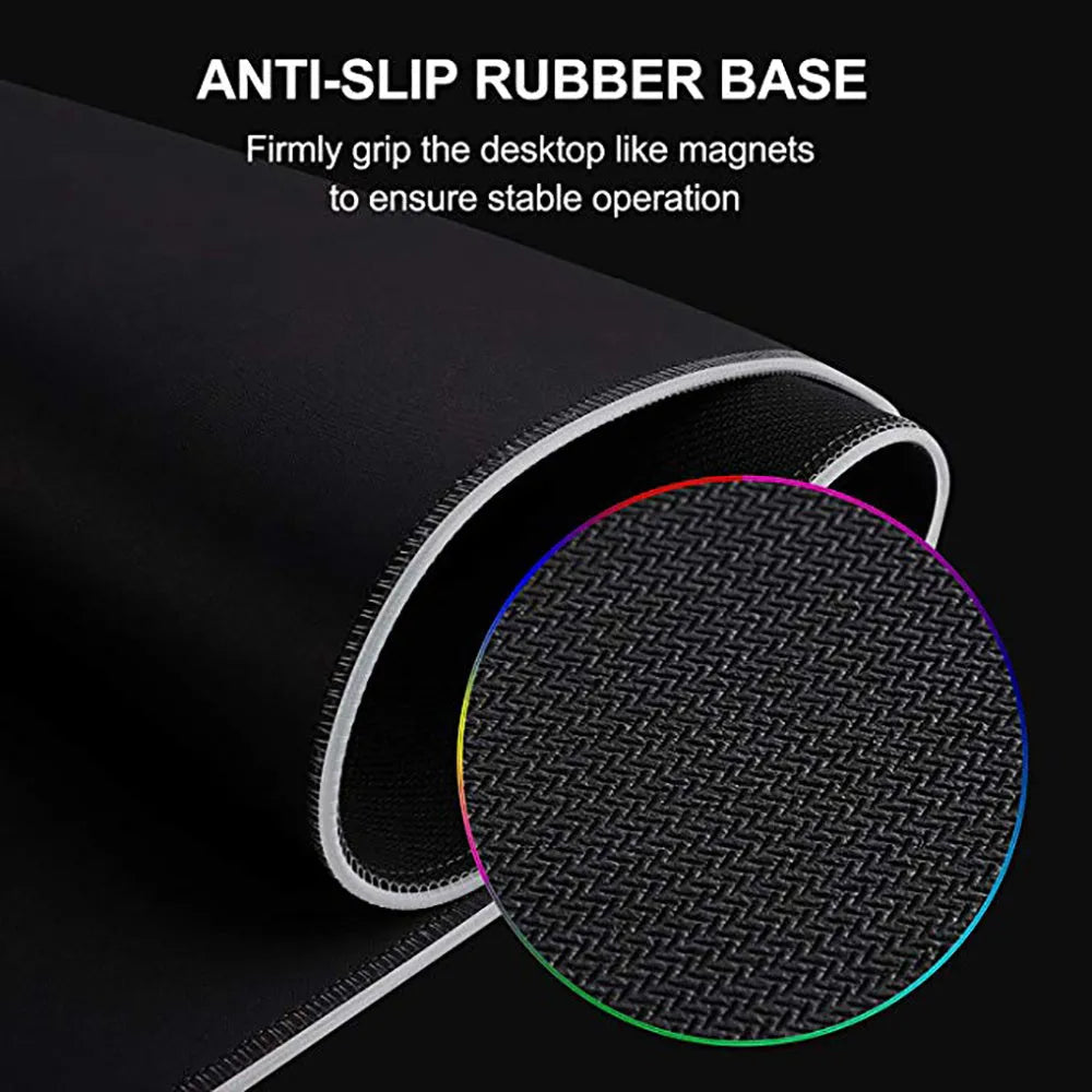 LED super large shiny mouse pad with 11 lighting modes and USB power