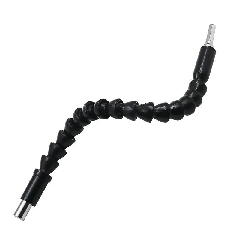 Black flexible cobra drill bit shaft 295mm with hex shank and inner hexagon head