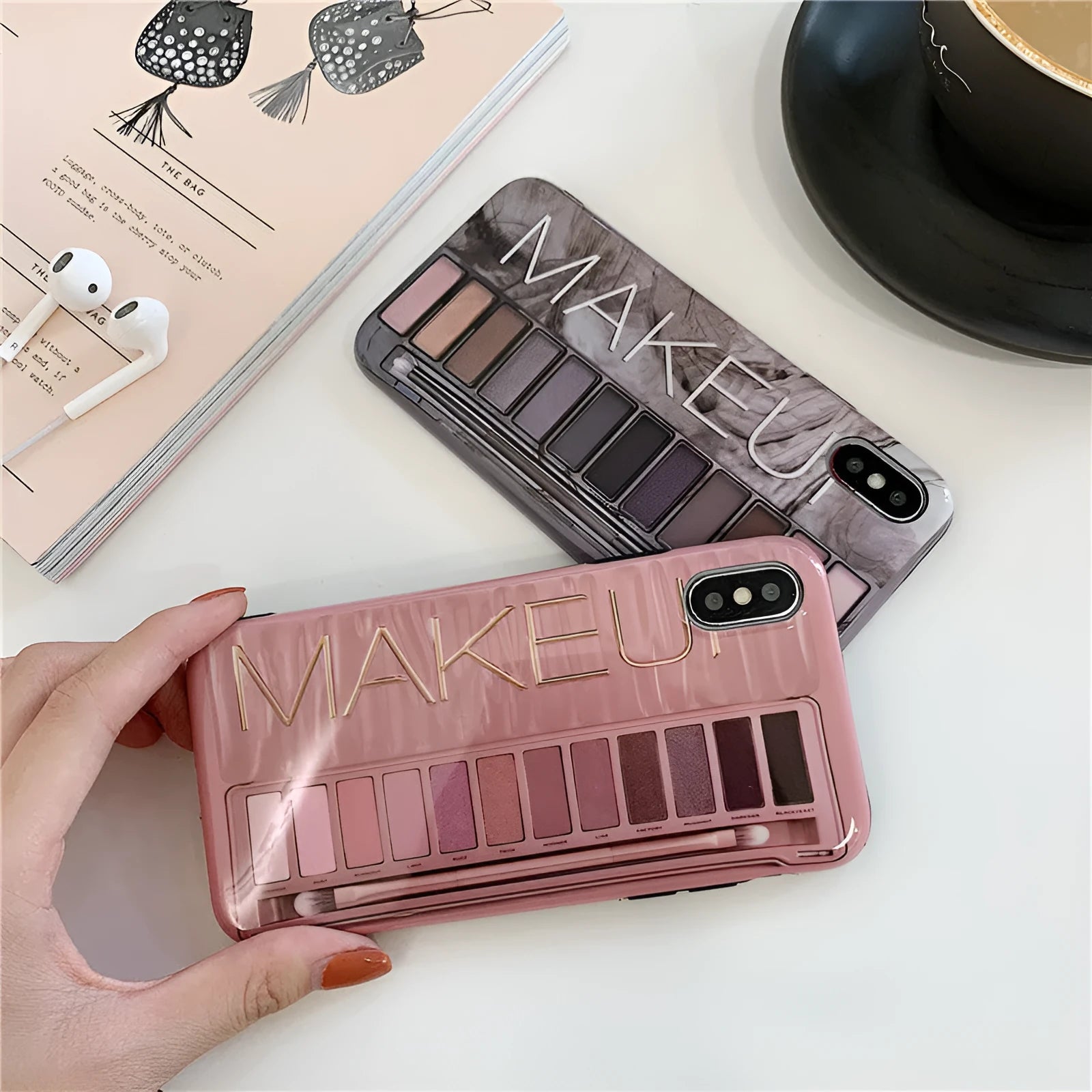 Flesh and grey silicone protective case for various iPhone models.