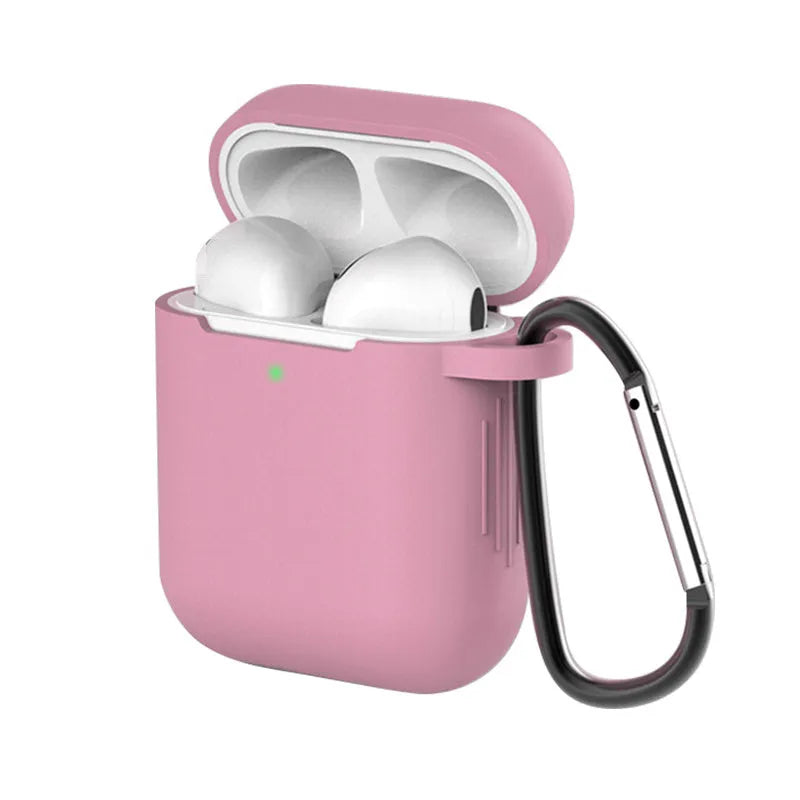 Silicone protective cover for Apple AirPods 1 and 2 wireless charging case in various colours