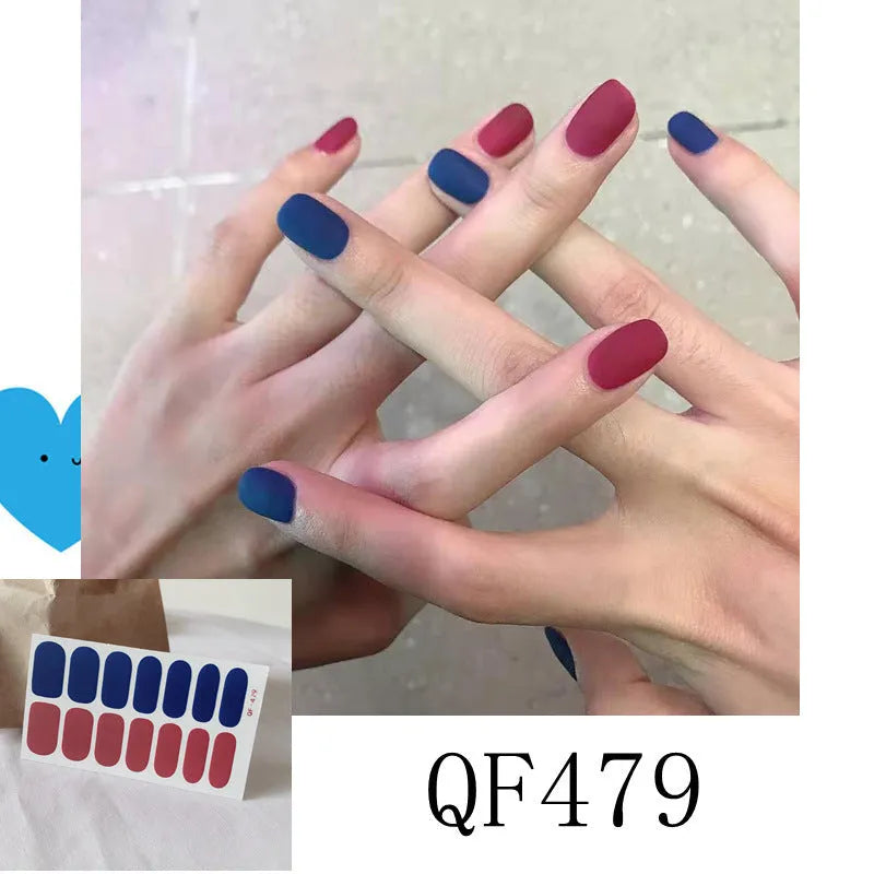 3D diamond waterproof nail stickers for pregnant women, 14 full coverage stickers per pack, multiple colour styles