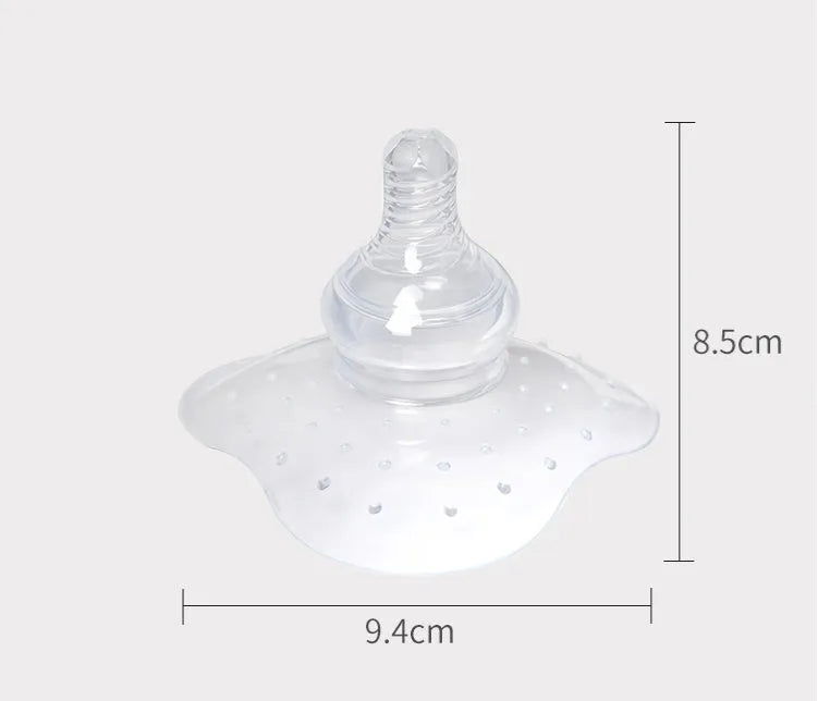 Nursing nipple protectors for breastfeeding mothers in transparent and pink colours