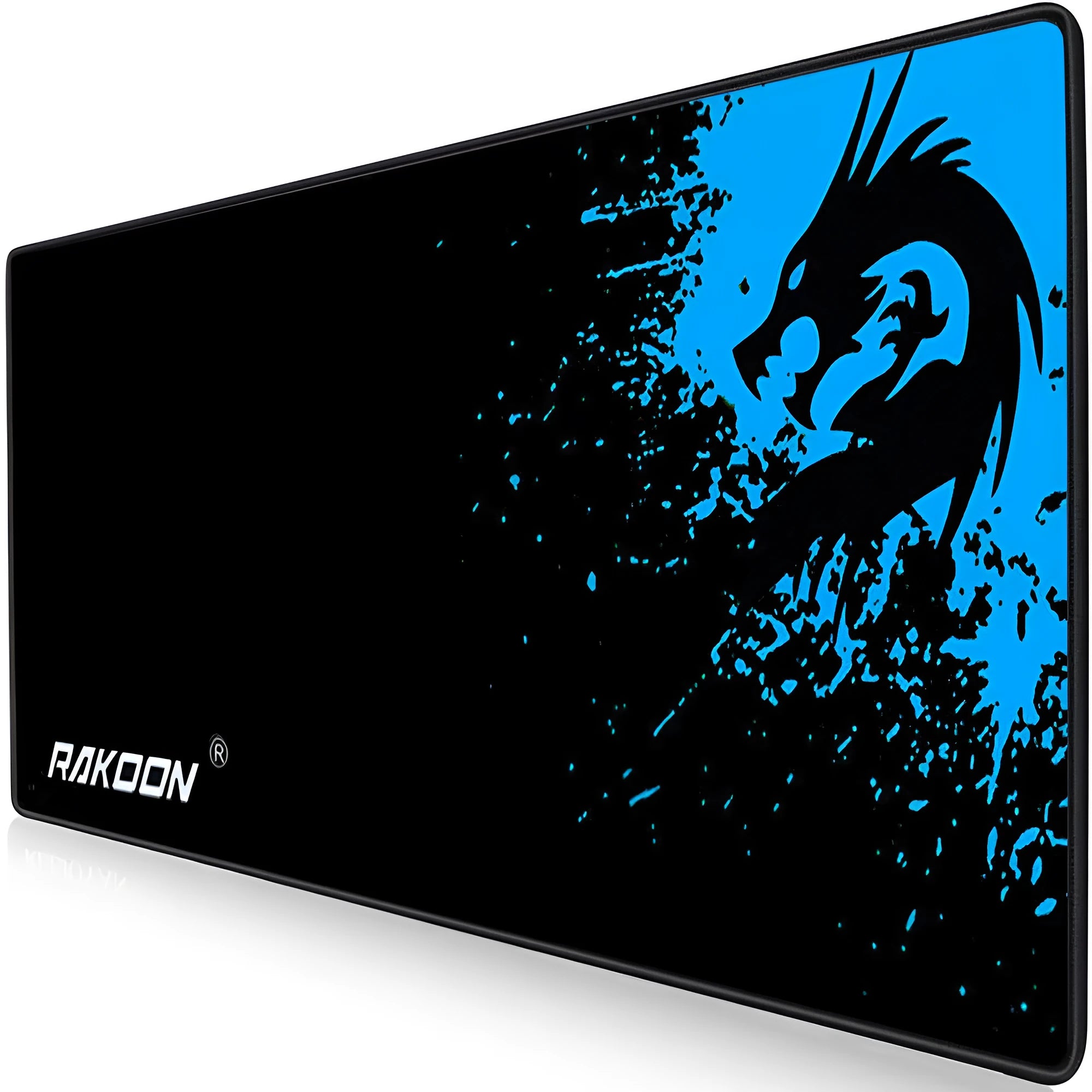 Mouse pad with smooth textured surface, reinforced stitching edges, and natural rubber non-slip base in 30x25cm size