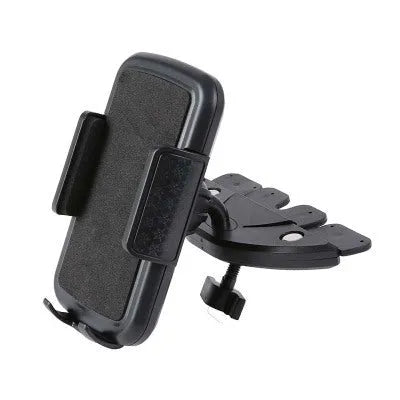 Black universal car phone holder for CD slot with adjustable arms from 50mm to 85mm