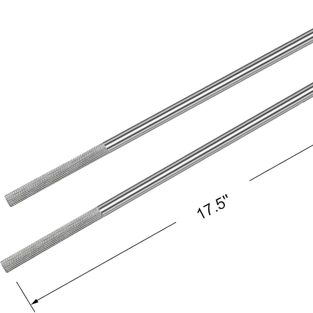 Set of 10 white quiet garage door steel rollers and 2 handle winding strips for garage door maintenance