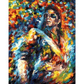 40x50cm DIY digital painting canvas with body art design, three paint brushes, and two hooks
